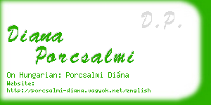 diana porcsalmi business card